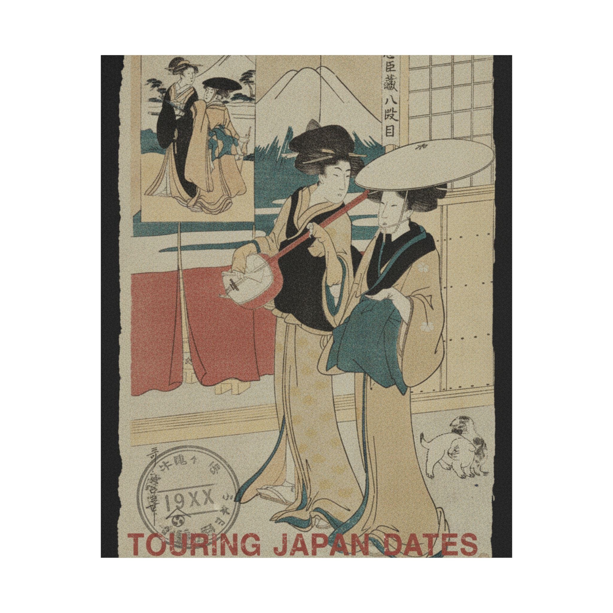 Vintage Bootleg — Two Tori-Oi, Or Itinerant Women Musicians Of The Eta Class — Matte Poster