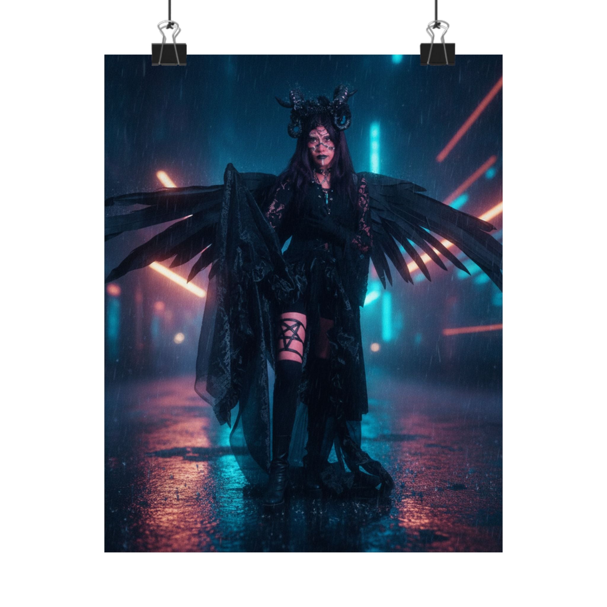 Neon Noir — Person — Matte Poster