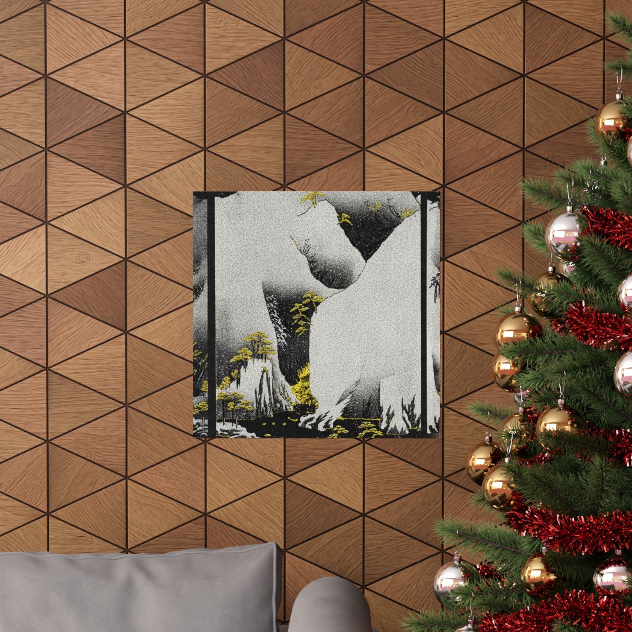 Streetwear Collage — Kiso Gorge In The Snow — Matte Poster