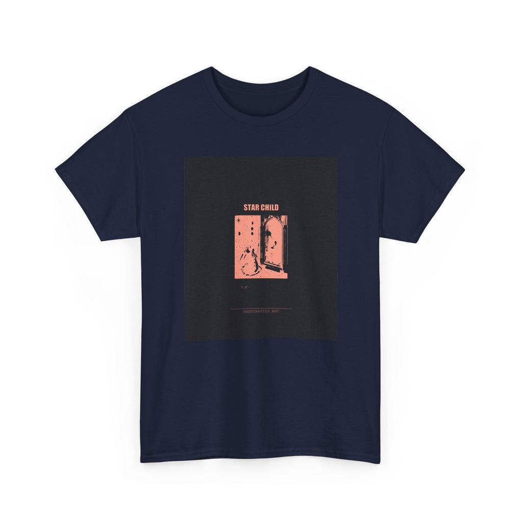 STAR CHILD Coral Duotone Screen Print Graphic Tee