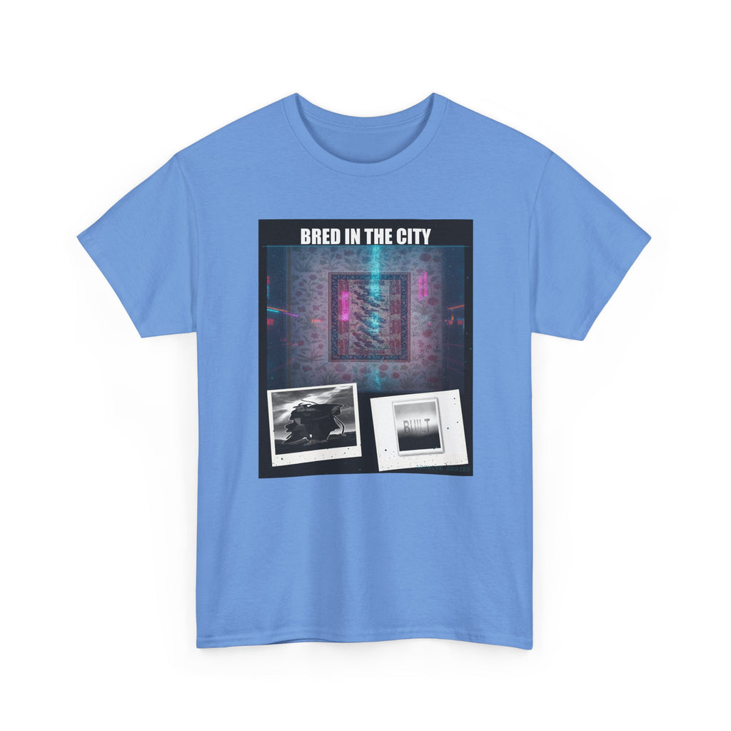 BRED IN THE CITY Neon Glitch Collage Graphic Tee