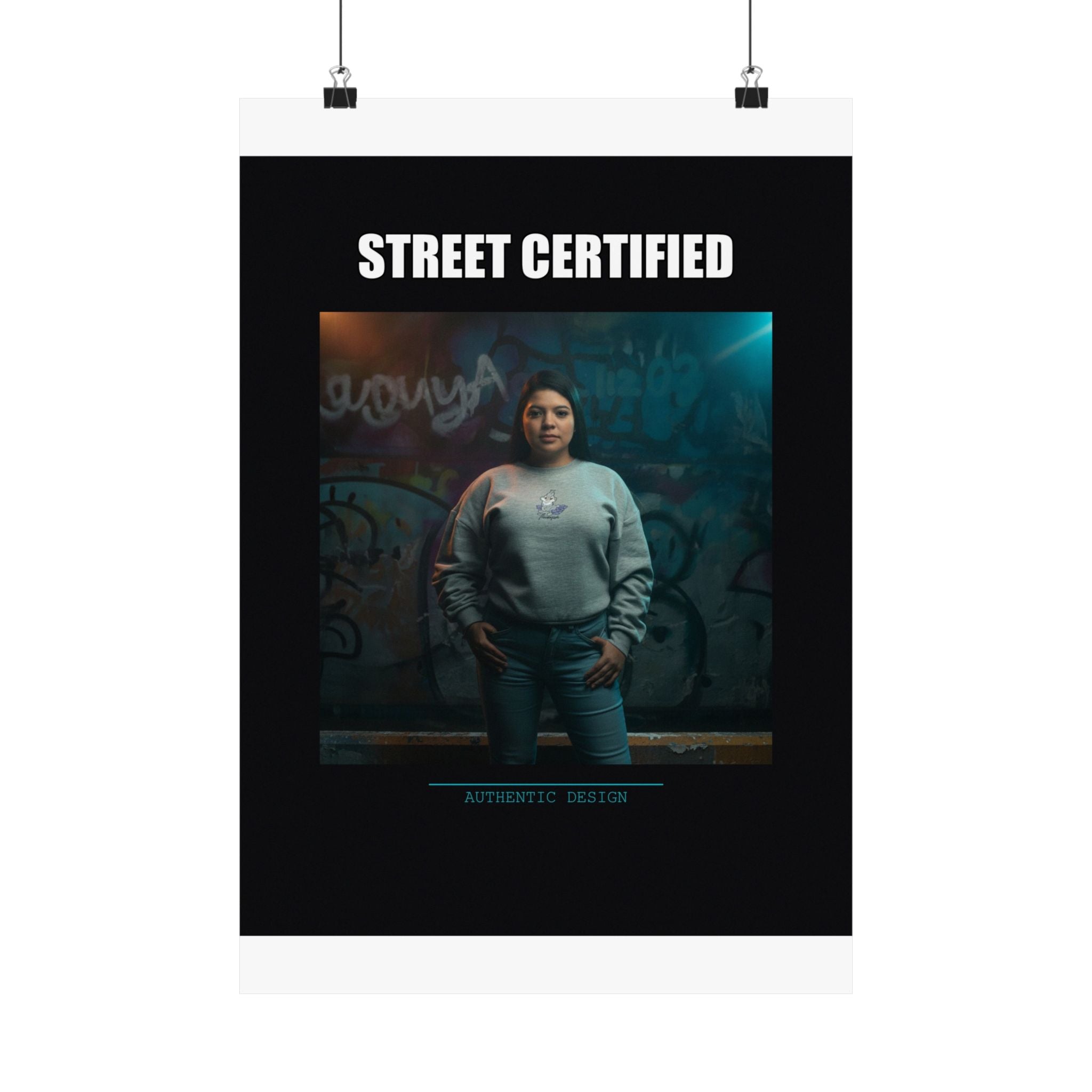 Street Certified Graffiti Wall Portrait Matte Poster