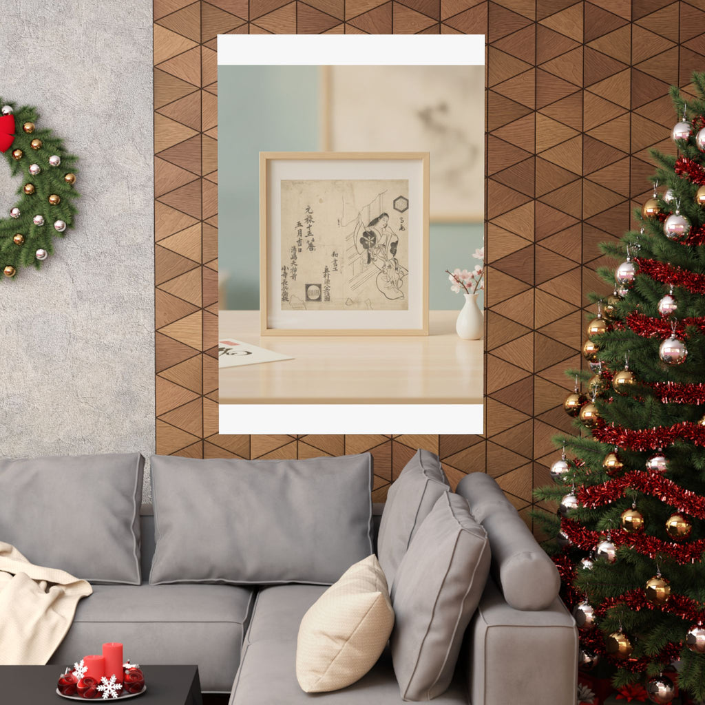 Product Marketing — The Courtesan Takao Leaving Against A Window — Matte Poster