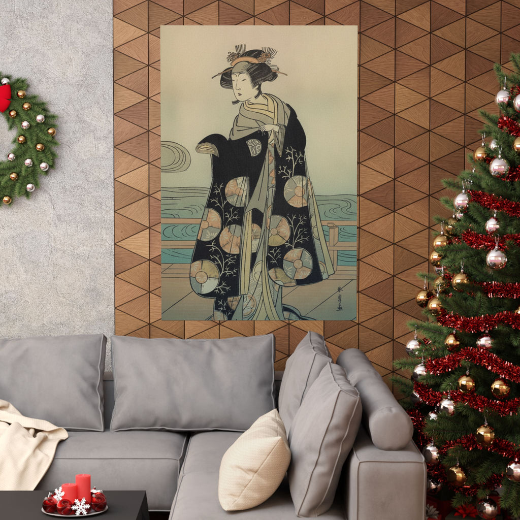 Affirmation — Yoshizawa Iroha As A Woman Standing On The Engawa Of A House By A River — Matte Poster
