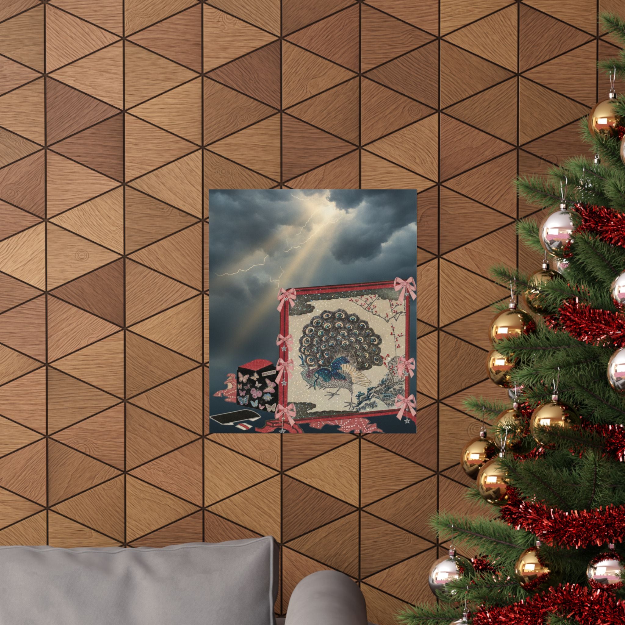 Dramatic Storm — Screen And Lady'S Work-Box — Matte Poster