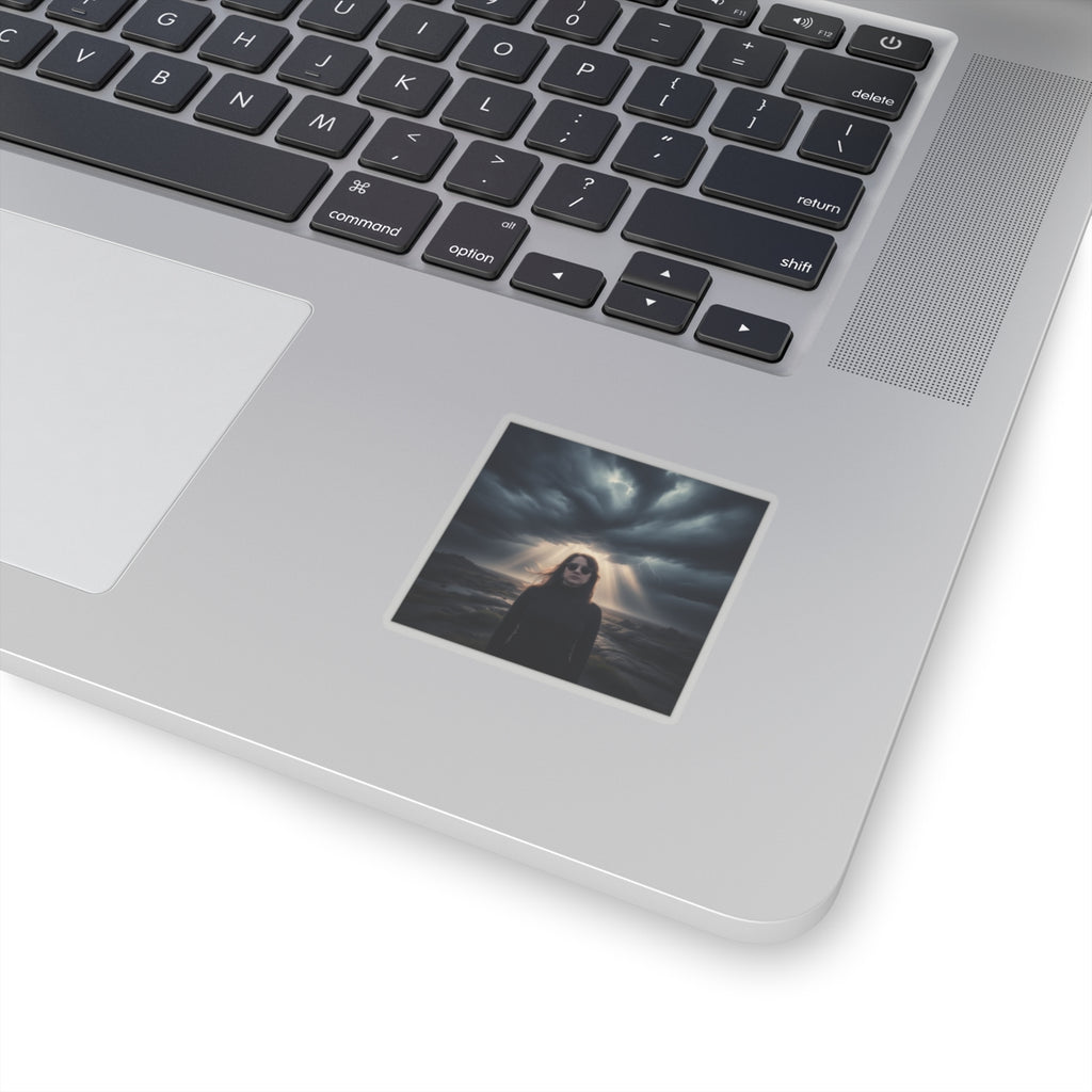 Dramatic Storm — Person — Kiss-Cut Sticker