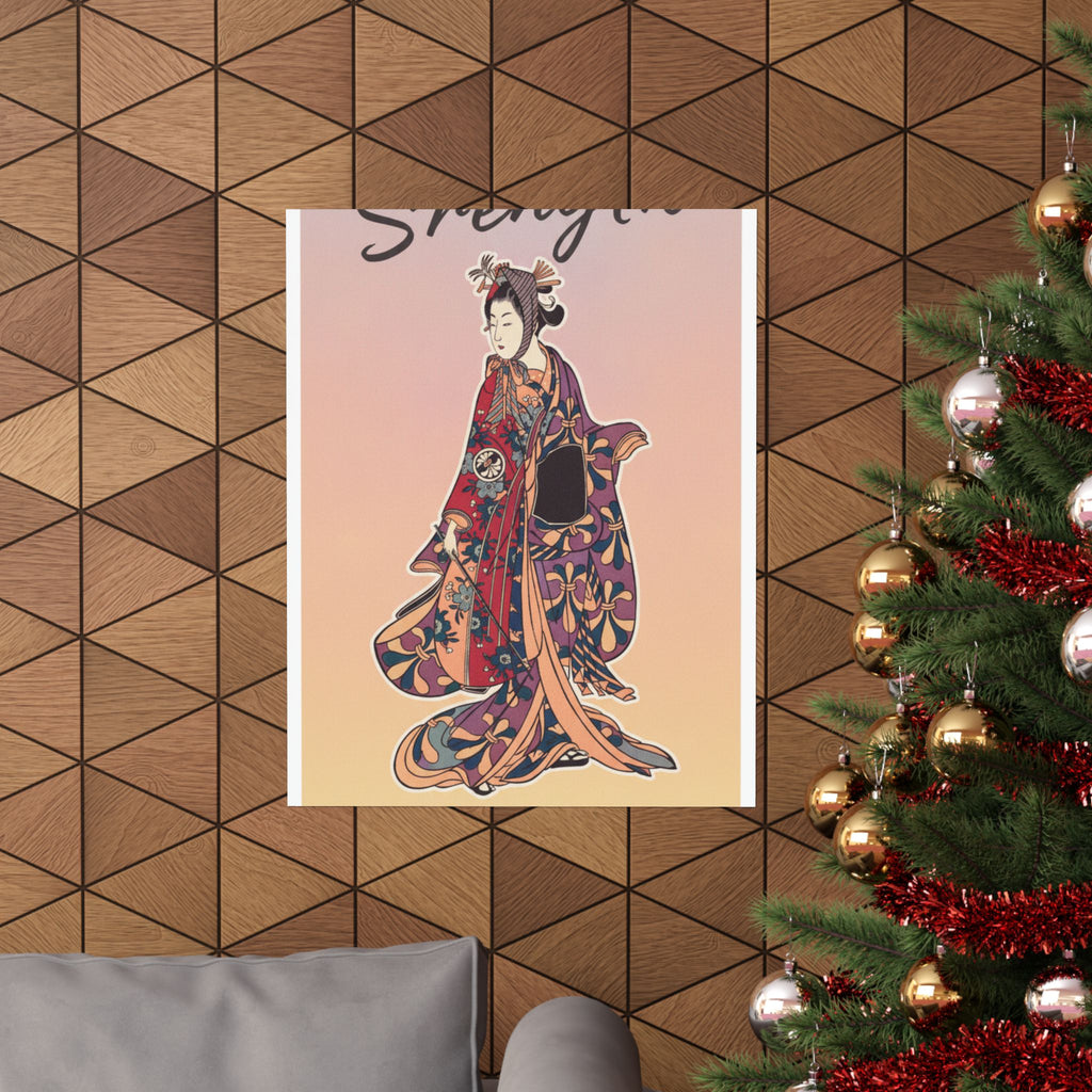 Affirmation — Segawa Kikunojō Ii As A Woman Standing — Matte Poster