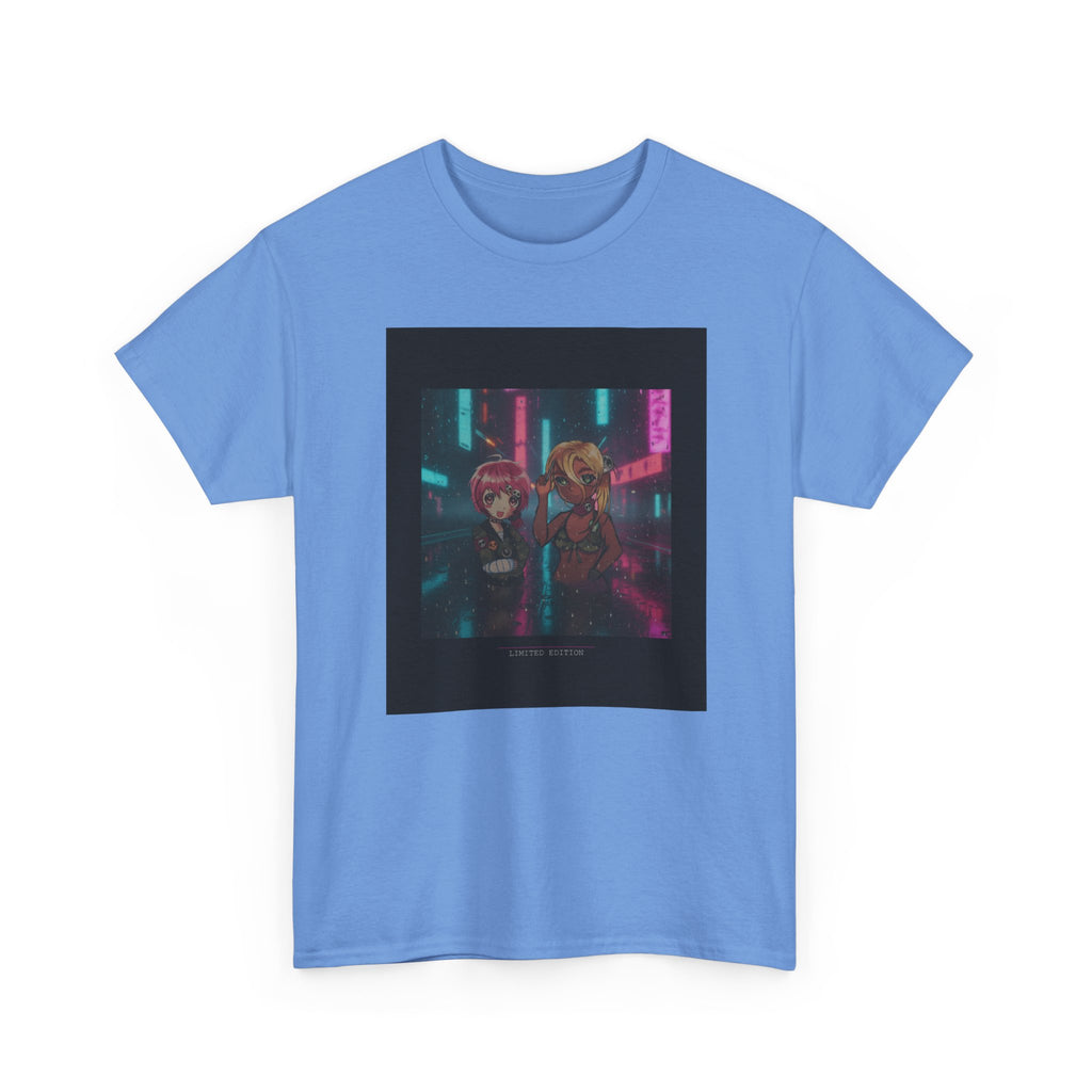 Neon Alley Anime Duo Cyberpunk Night Graphic Tee