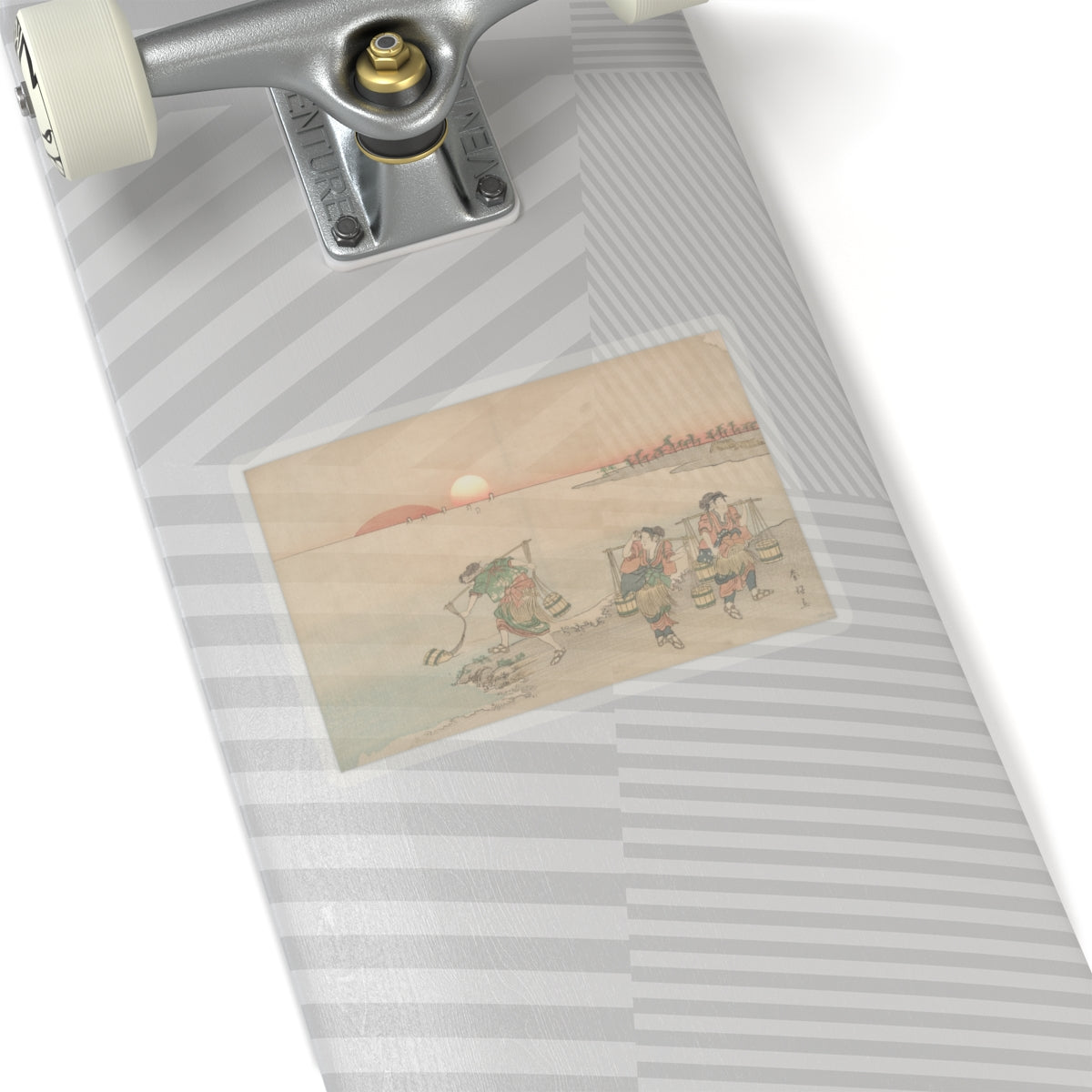 Scenic Nature — Three Water Carriers At The Shore — Kiss-Cut Sticker