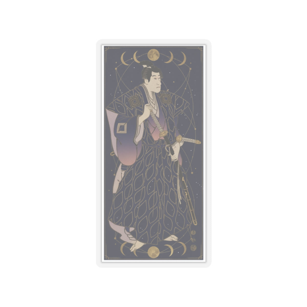 Celestial — Ichikawa Danjuro Vi As Funa Bansaku,Son Of Fuwa Banzayemon — Kiss-Cut Sticker