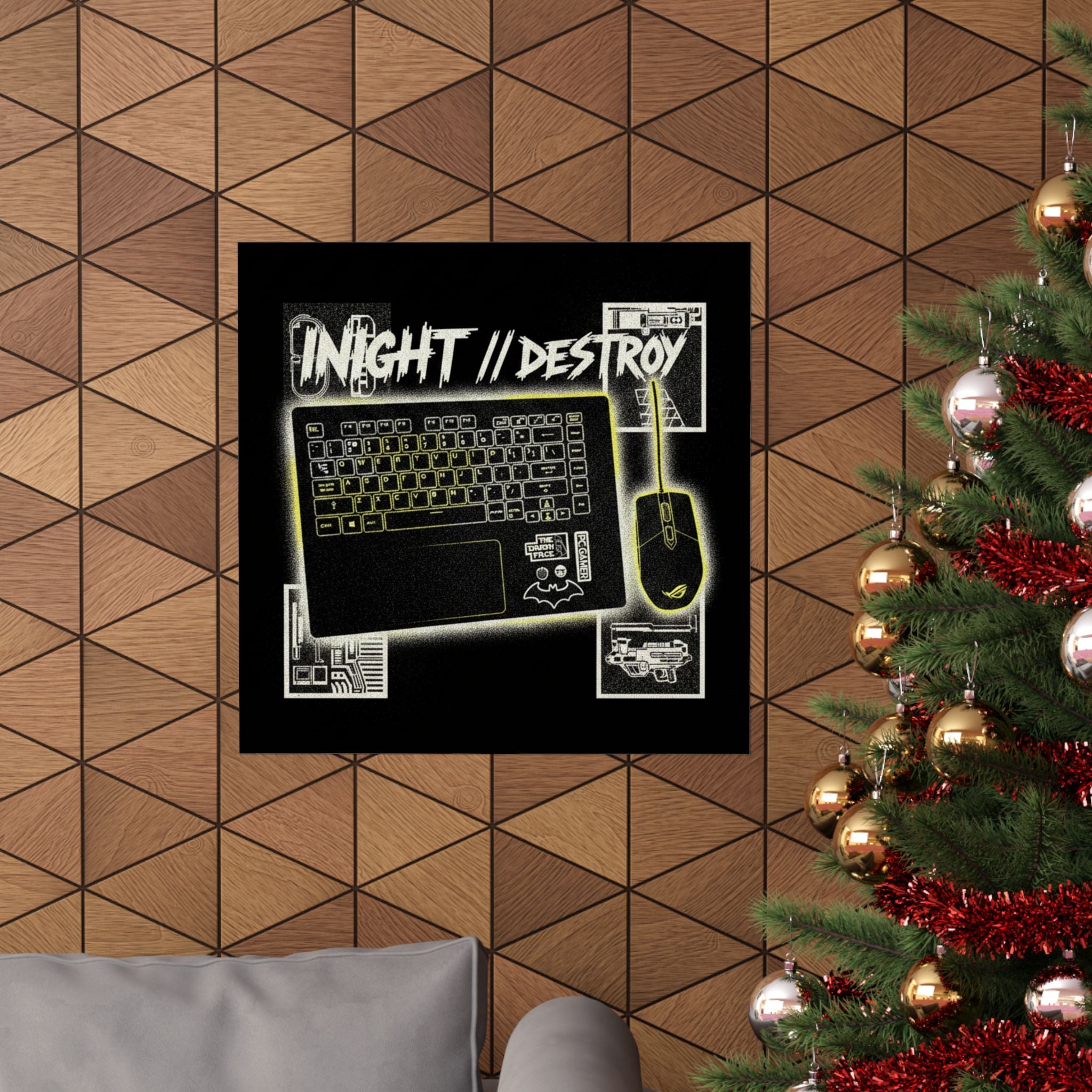 Streetwear Collage — Keyboard — Matte Poster