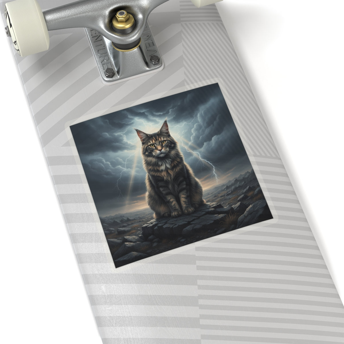 Dramatic Storm — Cat — Kiss-Cut Sticker