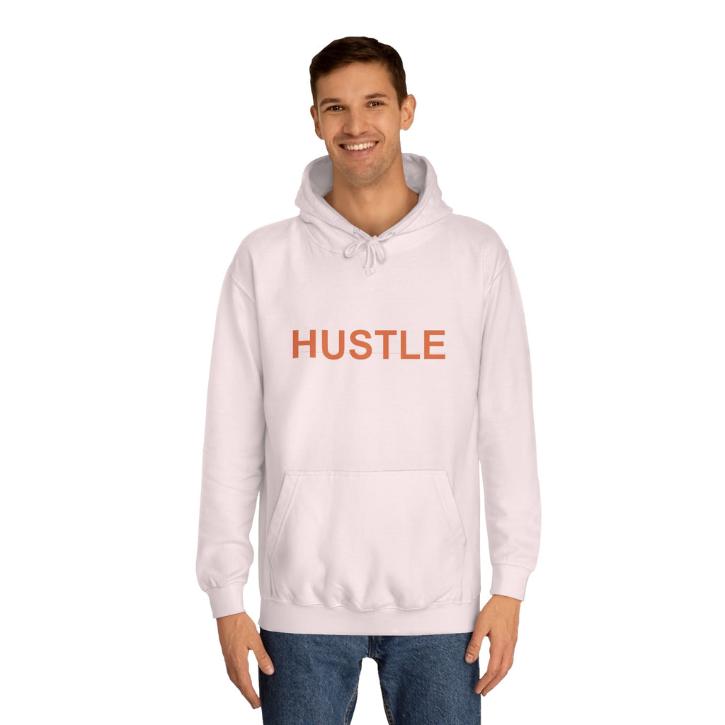 HUSTLE Bold Rust Lettering Pullover Hoodie