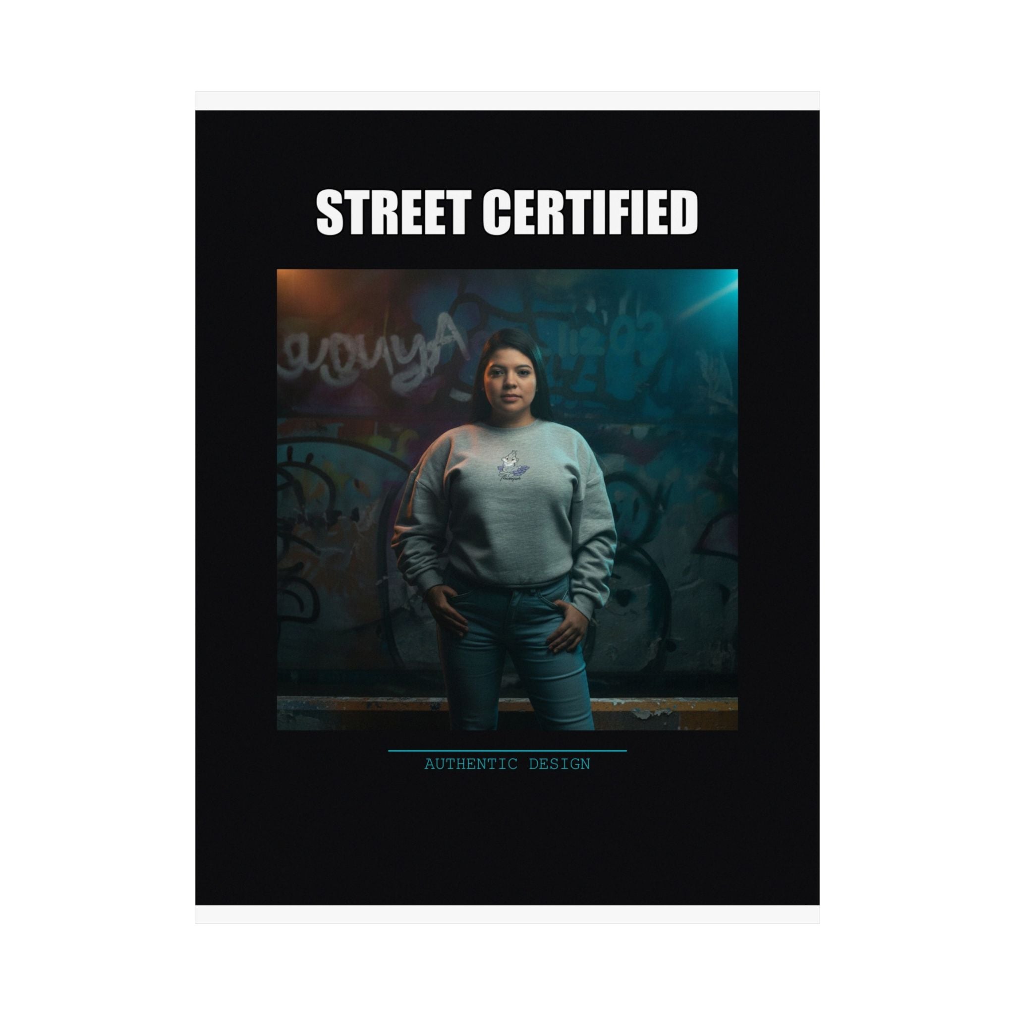 Street Certified Graffiti Wall Portrait Matte Poster