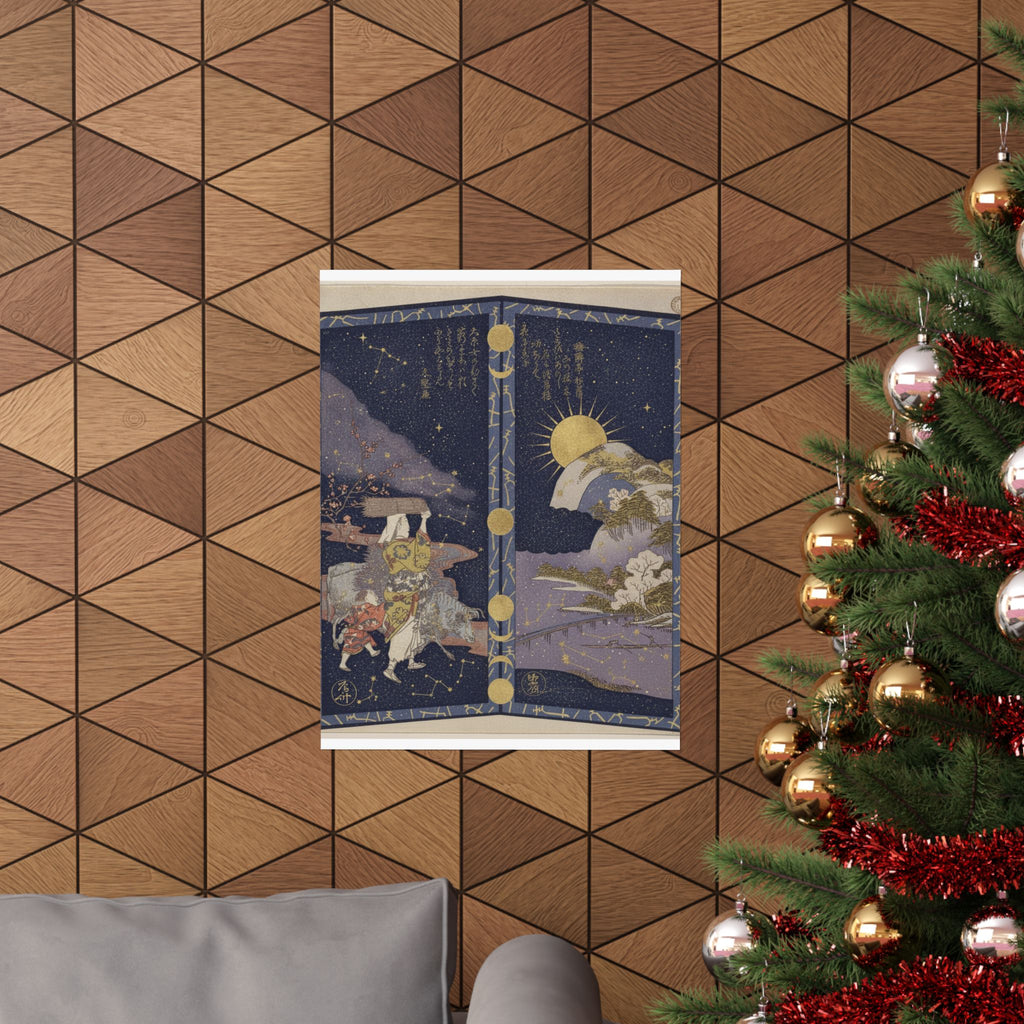 Celestial — Surimono In Shape Of Small Twofold Screen — Matte Poster