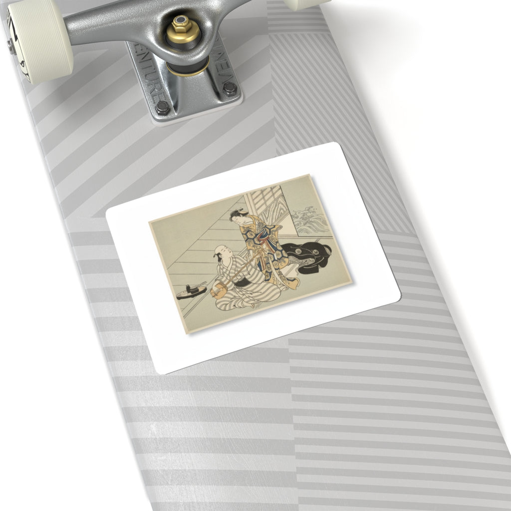 Ecommerce Main — Lady Interrupting Her Lover, Who Is Playing The Shamisen — Kiss-Cut Sticker