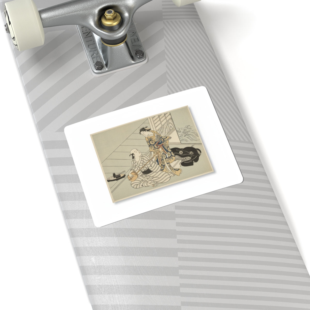 Ecommerce Main — Lady Interrupting Her Lover, Who Is Playing The Shamisen — Kiss-Cut Sticker