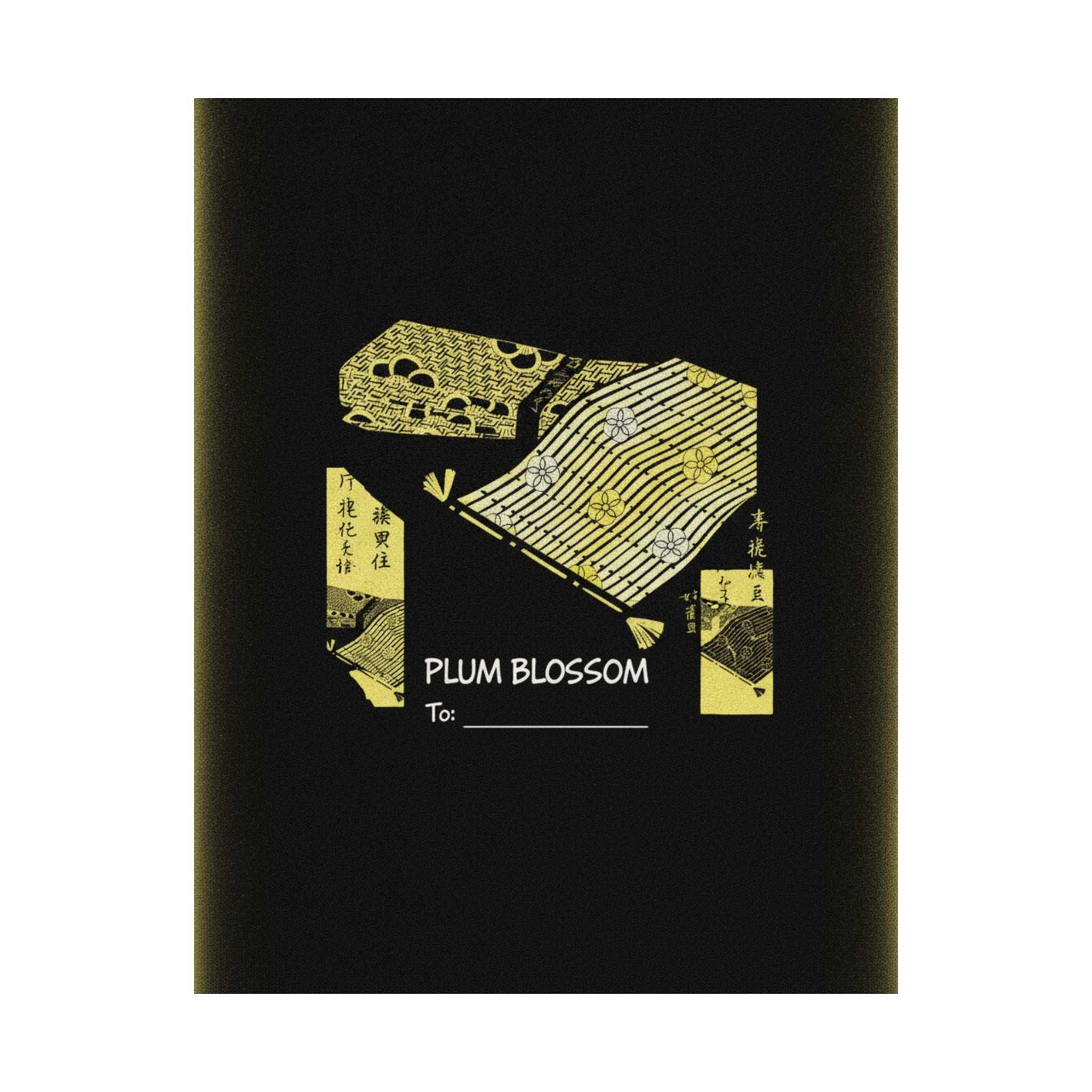 Streetwear Collage — Pattern Of Plum Blossom — Matte Poster