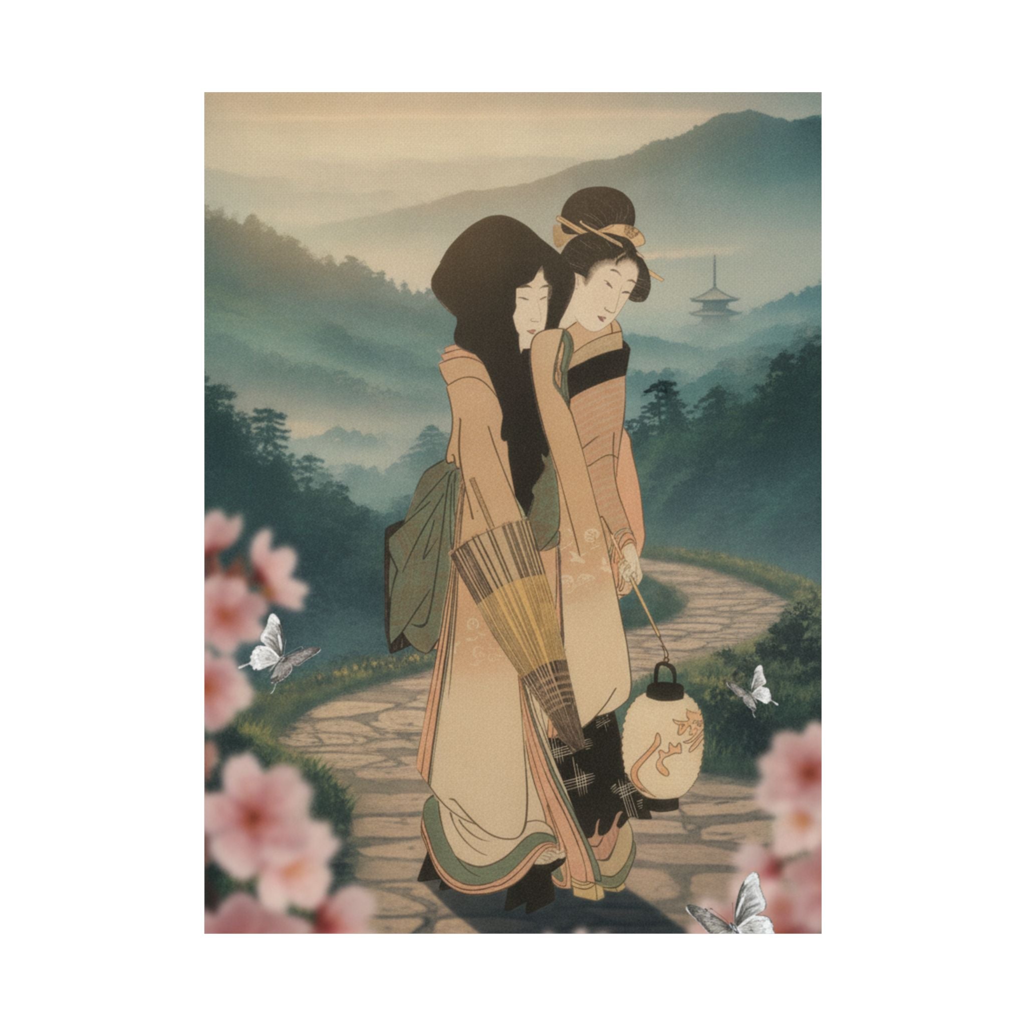 Scenic Nature — “Geisha” From The Series Three Amusements Of Contemporary Beauties (Tōsei Bijin  — Matte Poster