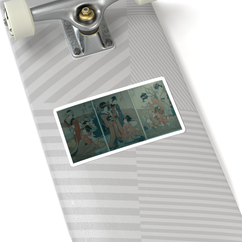 Cinematic — Women And Children On The Banks Of A Stream — Kiss-Cut Sticker