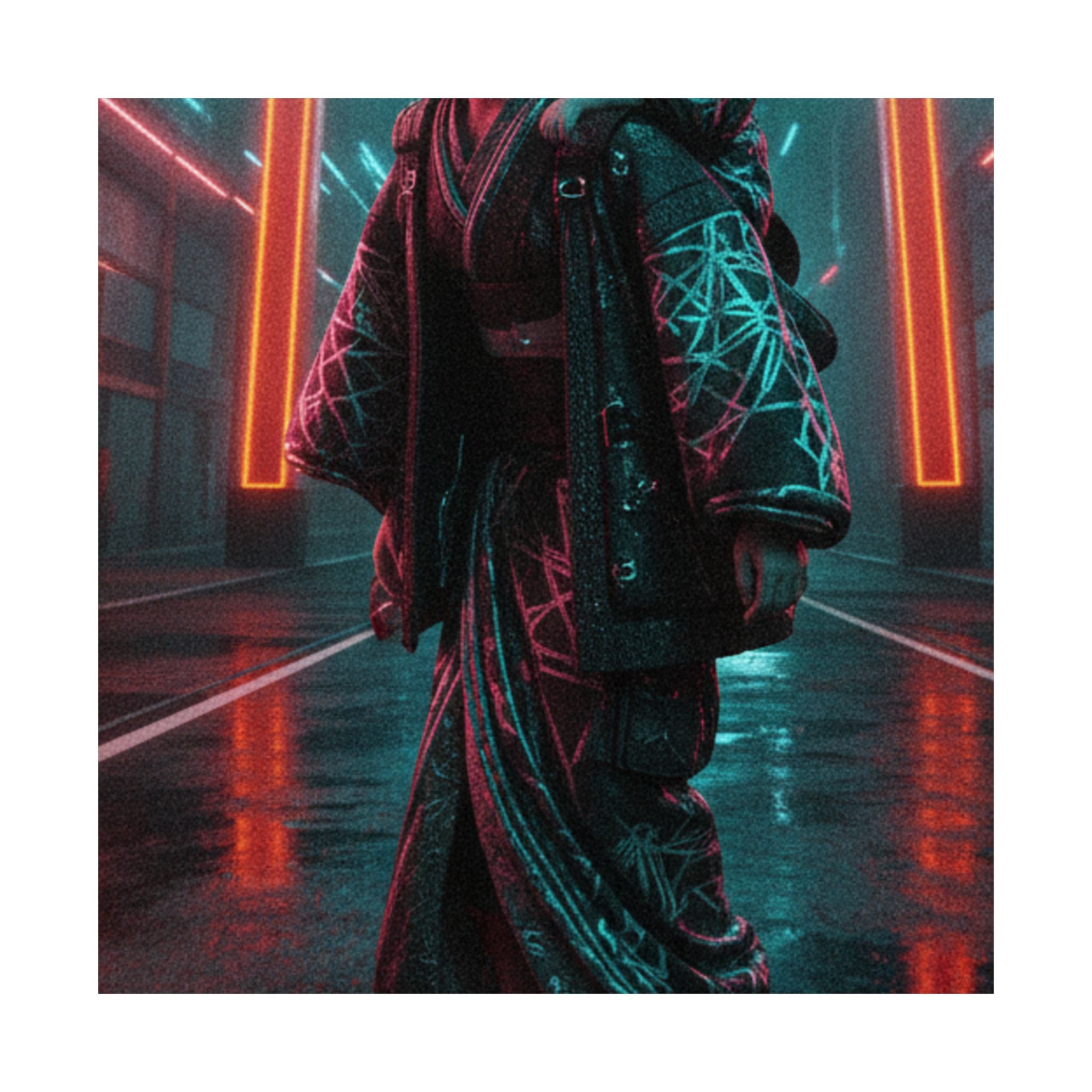 Fast Furious — A Woman Carrying A Child On Her Back Near The Entrance To A Temple — Matte Poster