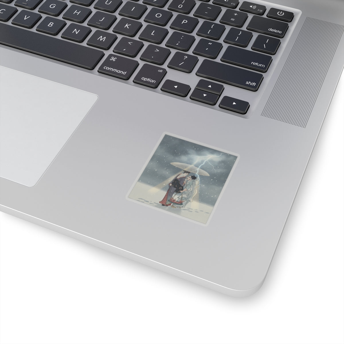 Dramatic Storm — Ebisu And Benten Walking In The Snow — Kiss-Cut Sticker