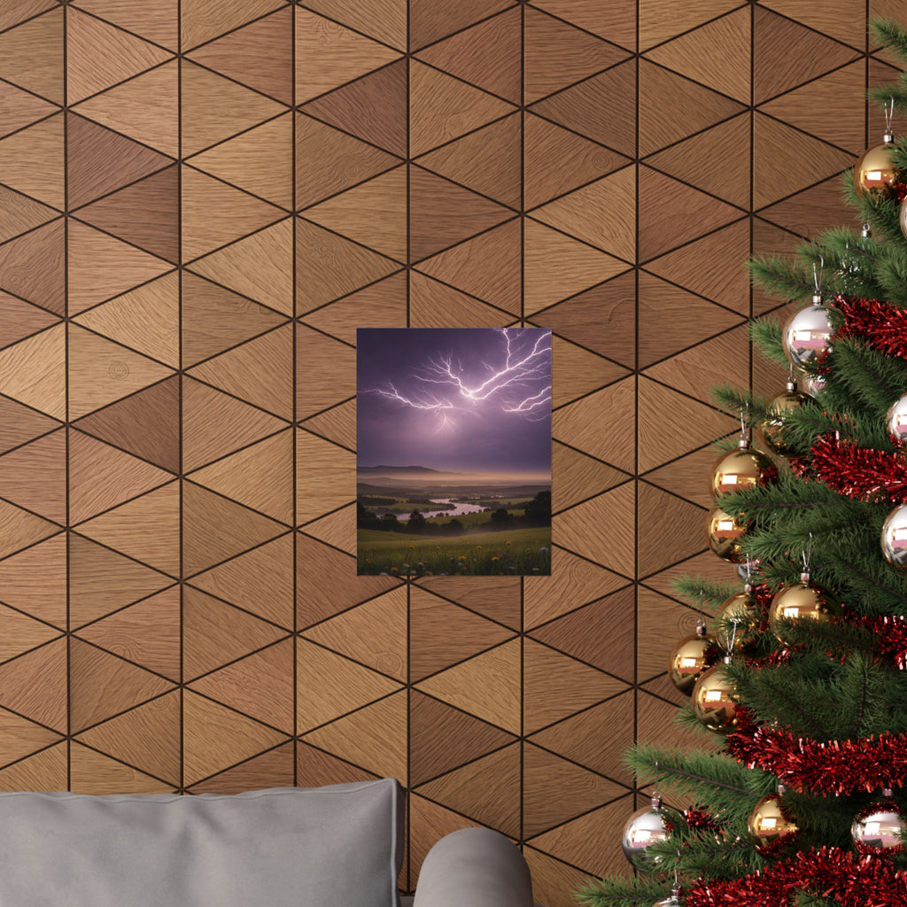 Scenic Nature — Lightning — Matte Poster
