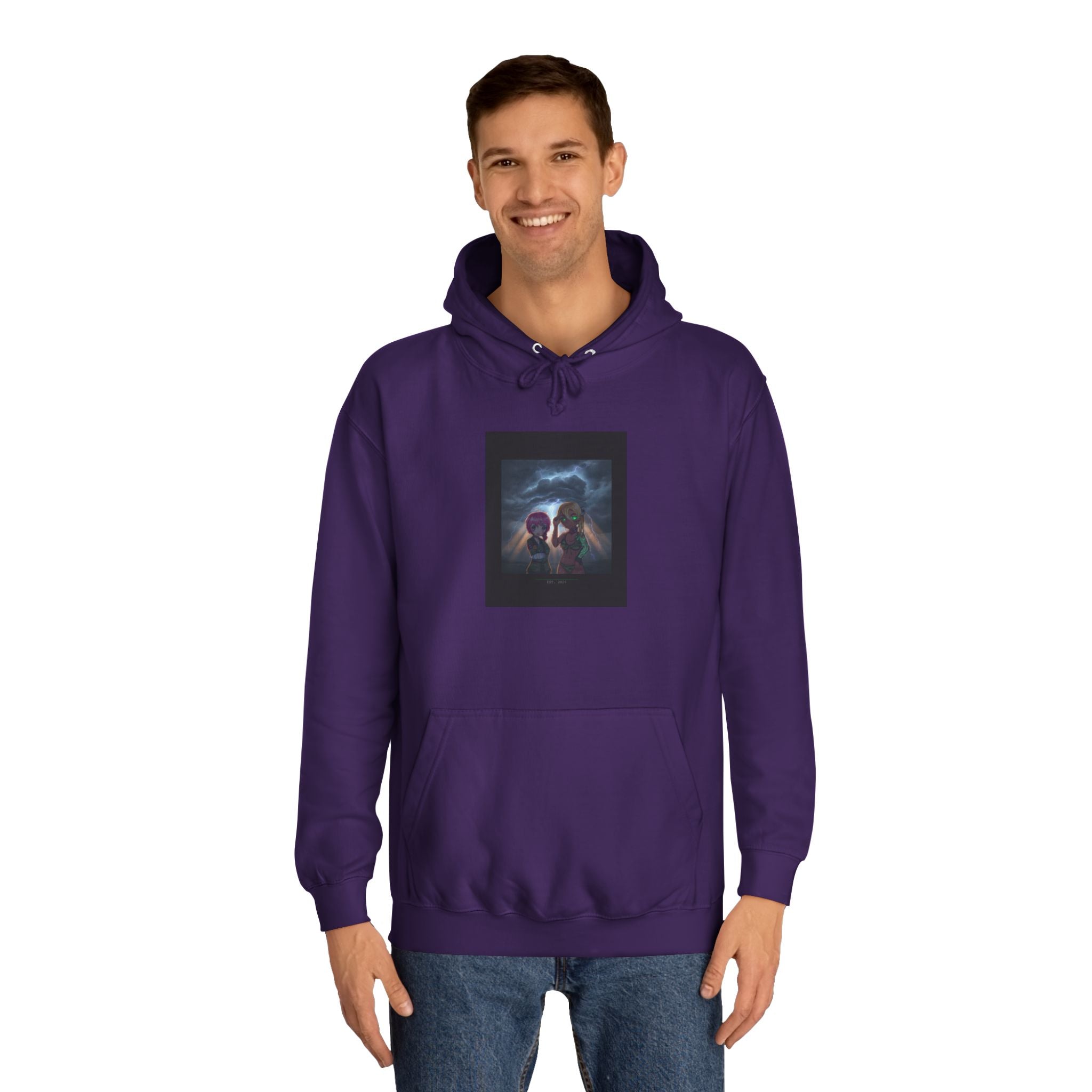 Anime Lightning Storm Sky Dramatic Pullover Hoodie