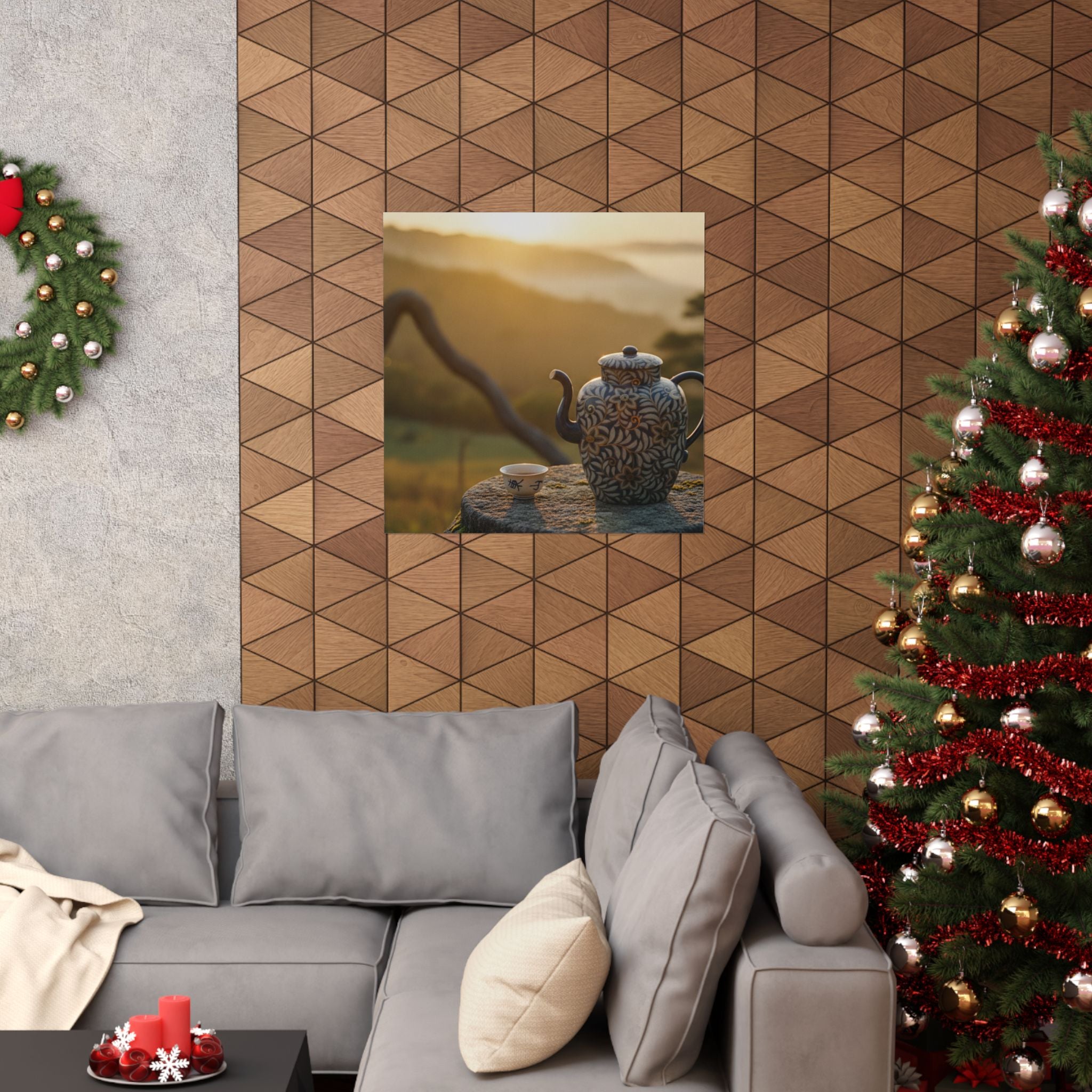 Scenic Nature — Wine Pot And Cup — Matte Poster