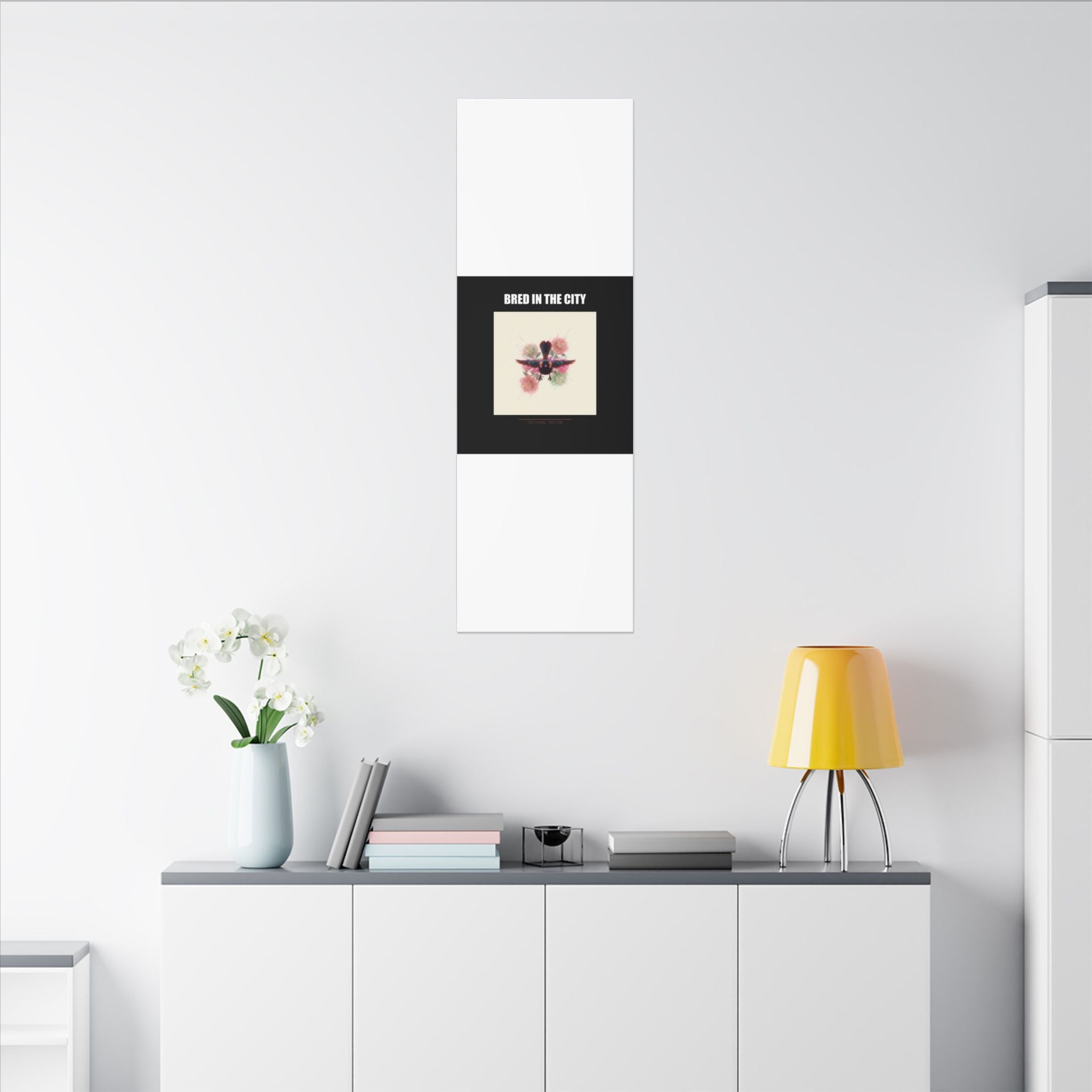 BRED IN THE CITY Flying Bird & Roses Matte Canvas