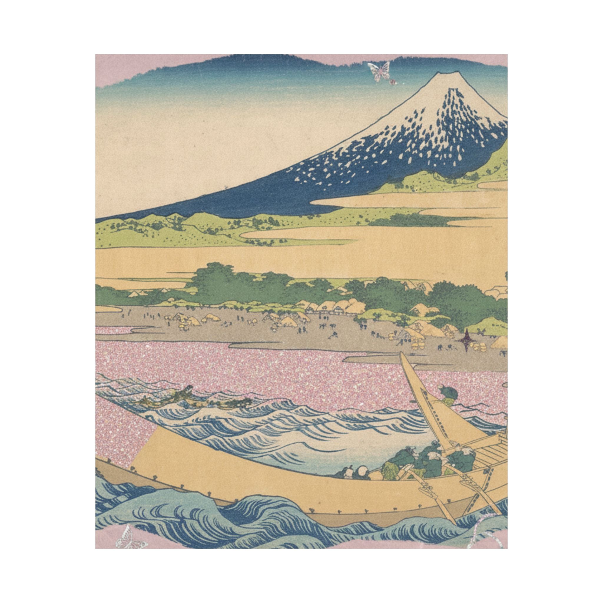 Scenic Nature — Tago Bay Near Ejiri On The Tōkaidō (Tōkaidō Ejiri Tago No Ura Ryaku Zu), From Th — Matte Poster