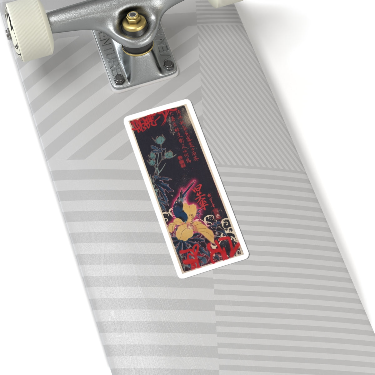 Japanese Street — Blue Bird — Kiss-Cut Sticker