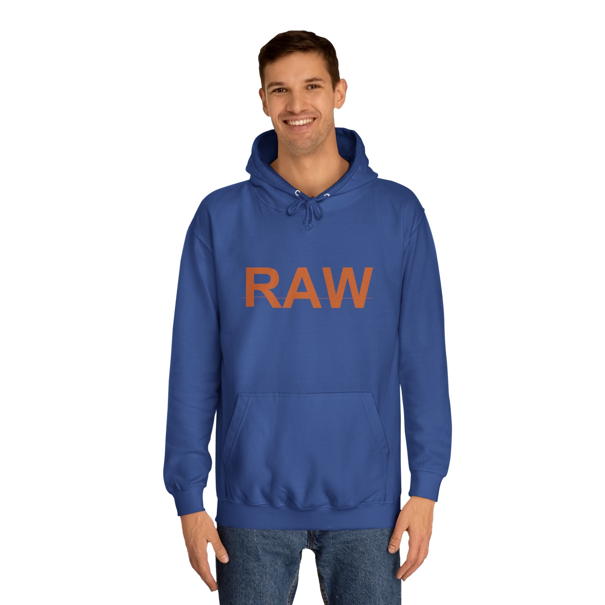 RAW Rust Block Letter Statement Pullover Hoodie