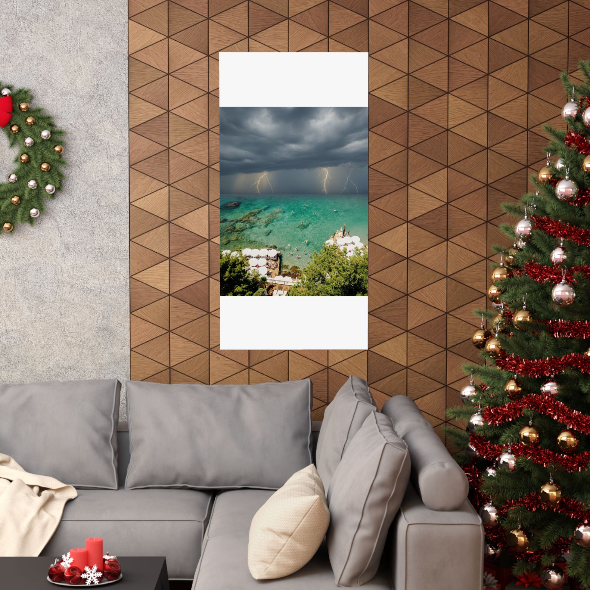 Dramatic Storm — Beach — Matte Poster