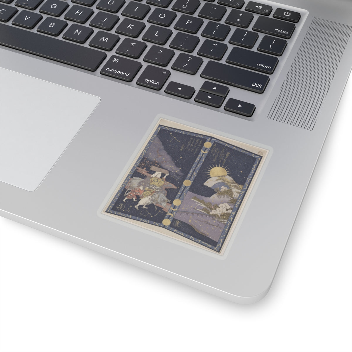 Celestial — Surimono In Shape Of Small Twofold Screen — Kiss-Cut Sticker