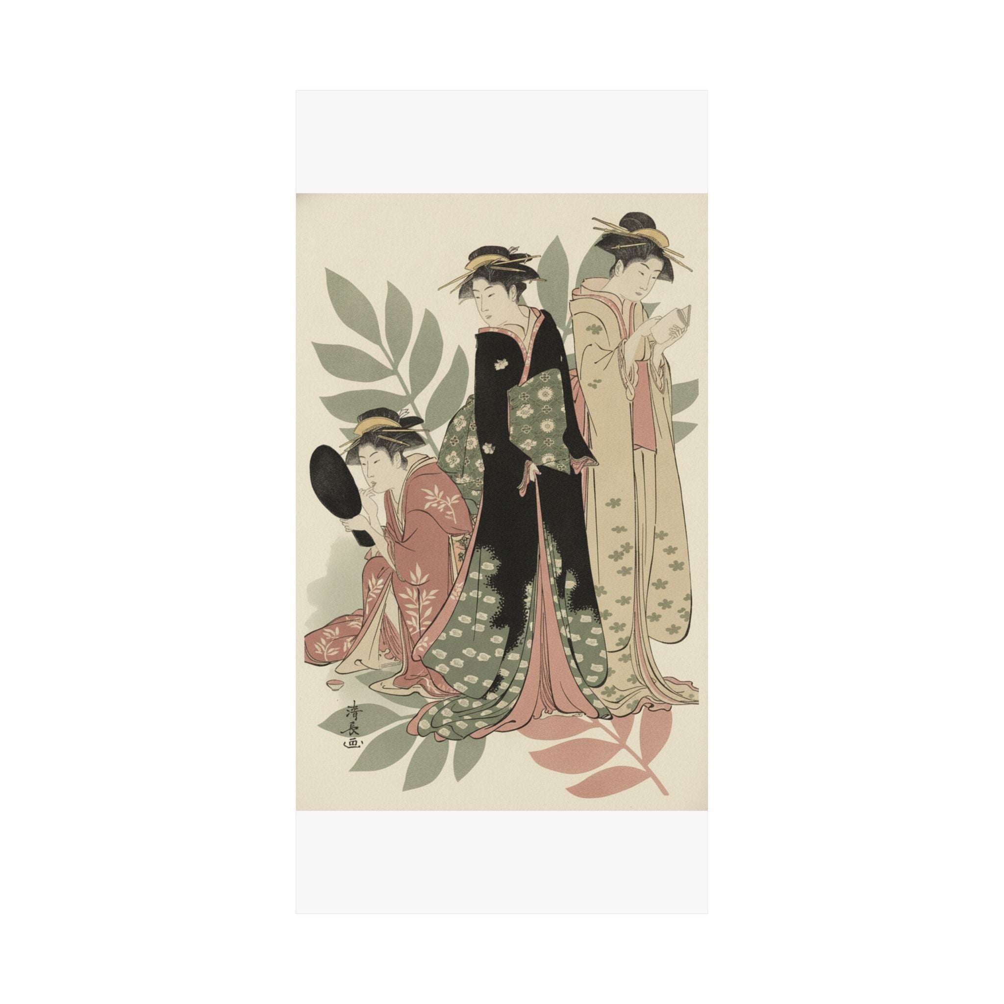 Botanical — Three Geishas Of Tachibana Street In Their Room — Matte Poster