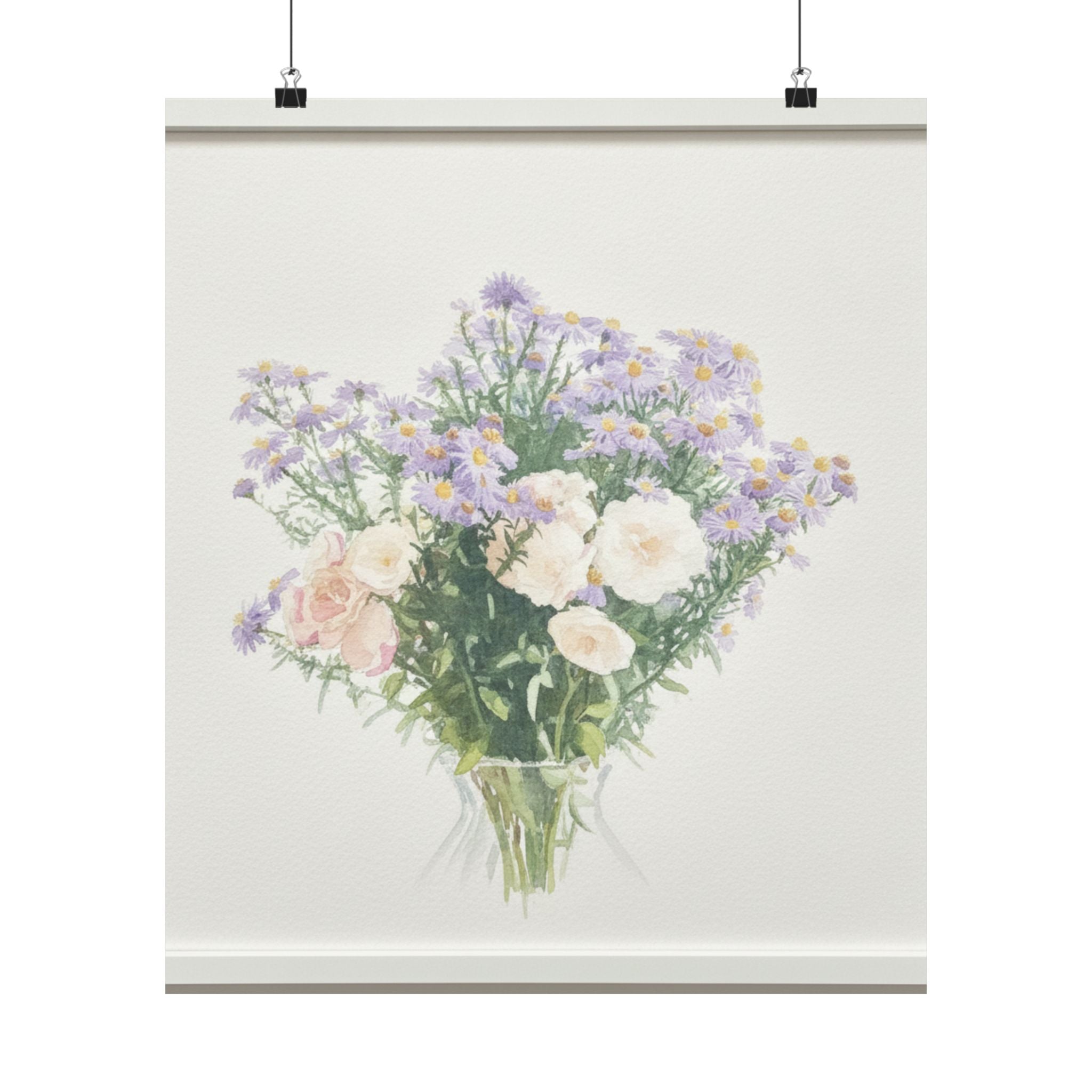 Watercolor — Flowers — Matte Poster