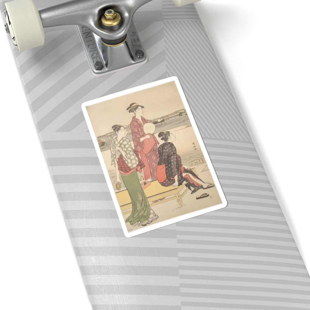 Watercolor — Evening On The Banks Of The Sumida River — Kiss-Cut Sticker