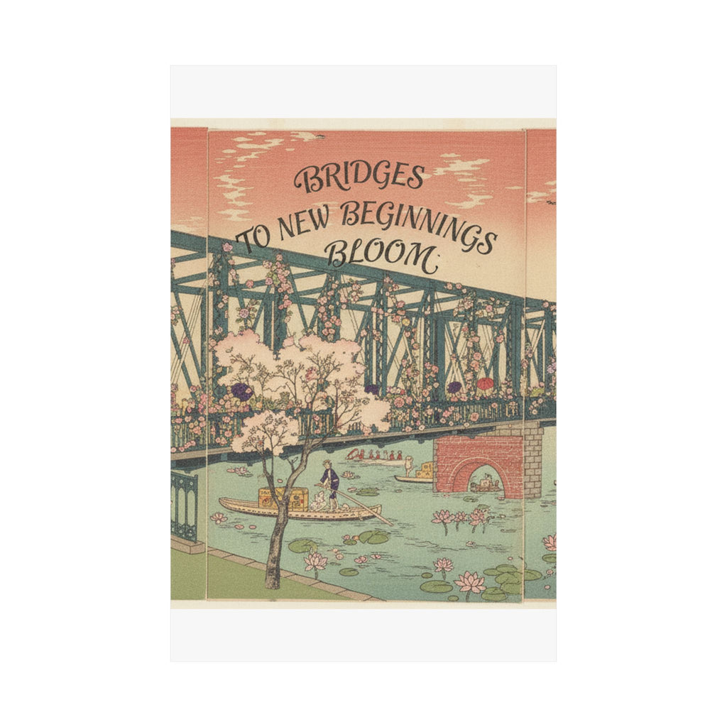 Affirmation — Illustration Of The Opening Of Azuma Bridge In Tokyo (Tokyo Meisho No Uchi Azuma — Matte Poster