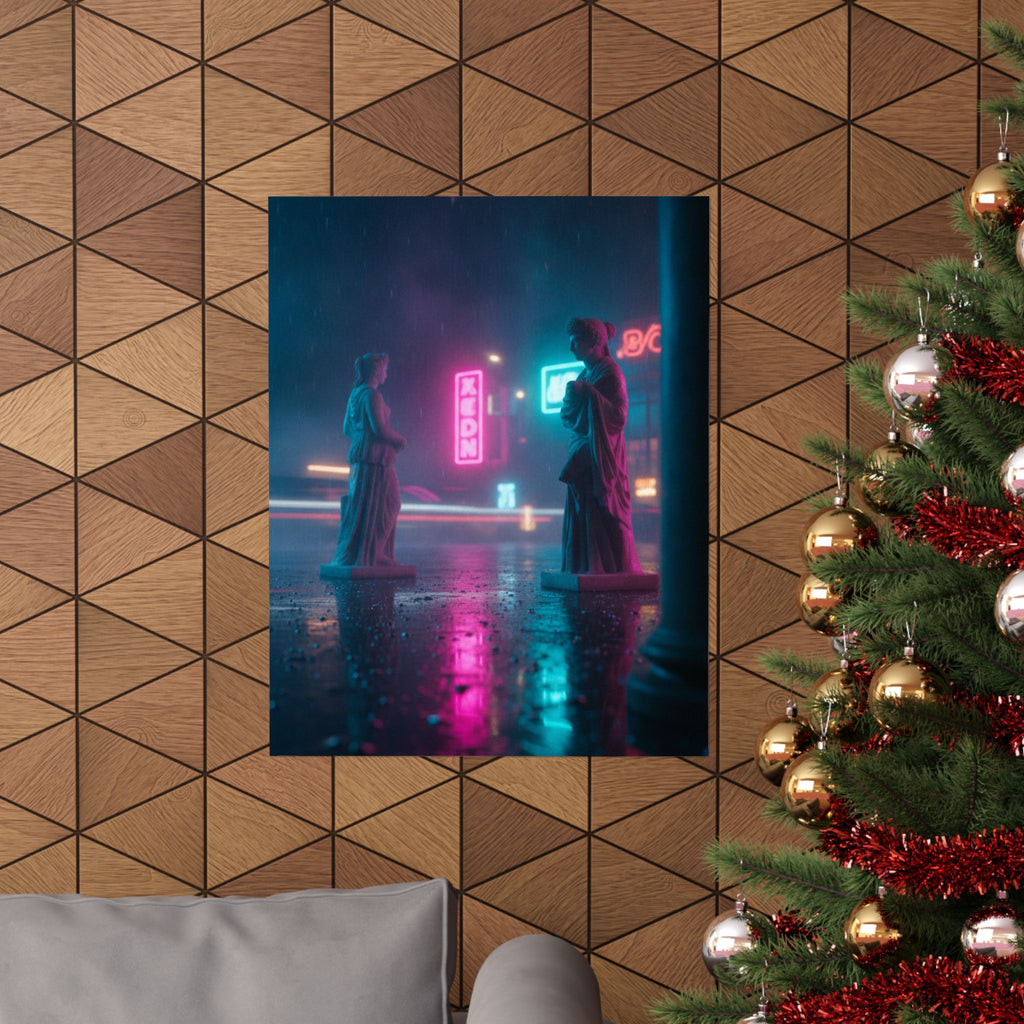 Neon Noir — Person — Matte Poster