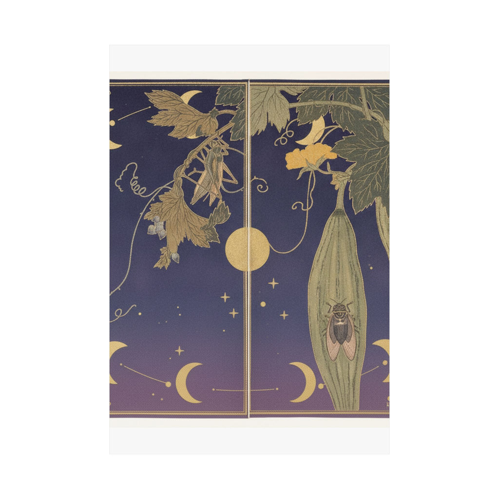 Celestial — Grasshopper (Kirigirisu); Cicada (Semi), From The Picture Book Of Crawling Creat — Matte Poster