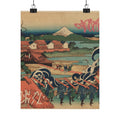 Japanese Street — Fuji Seen In The Distance From Senju Pleasure Quarter (Senju Kagai Yori Chōbō No — Matte Poster