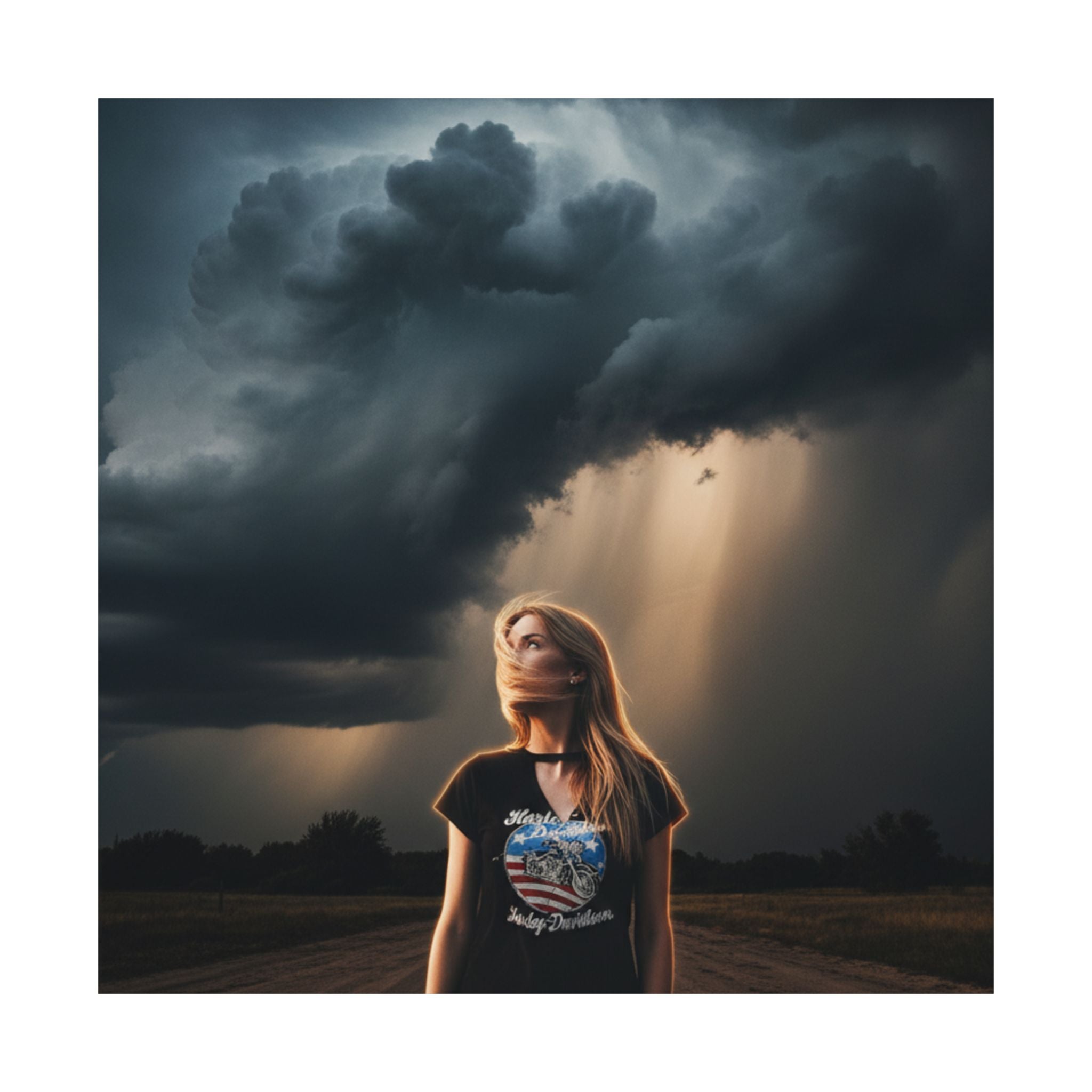 Dramatic Storm — Person — Matte Poster