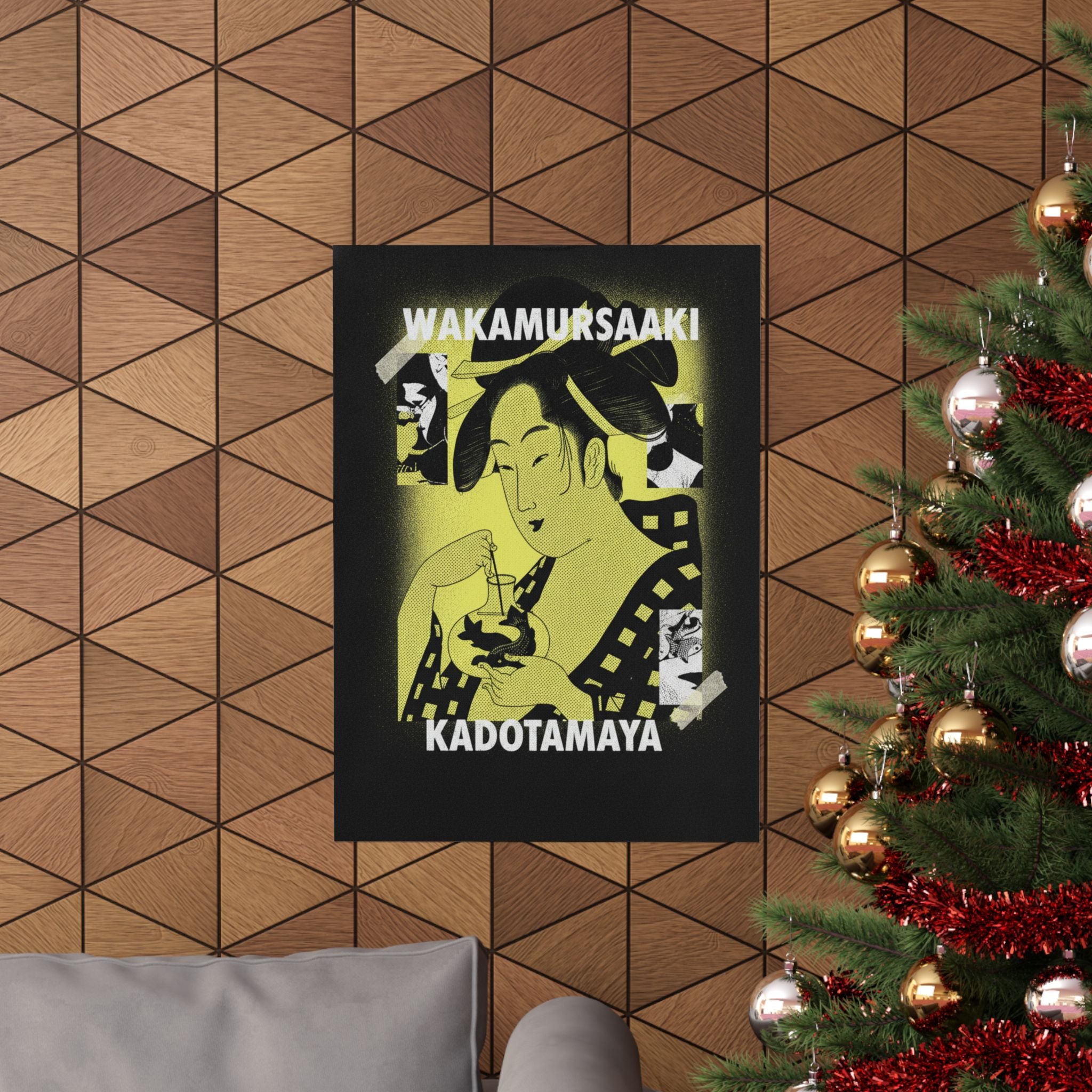 Streetwear Collage — Wakamurasaki Of The Kadotamaya — Matte Poster