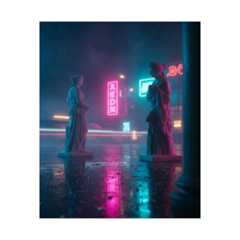 Neon Noir — Person — Matte Poster
