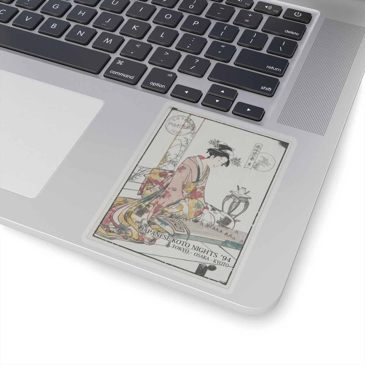 Vintage Bootleg — Young Lady Playing A Musical Instrument — Kiss-Cut Sticker