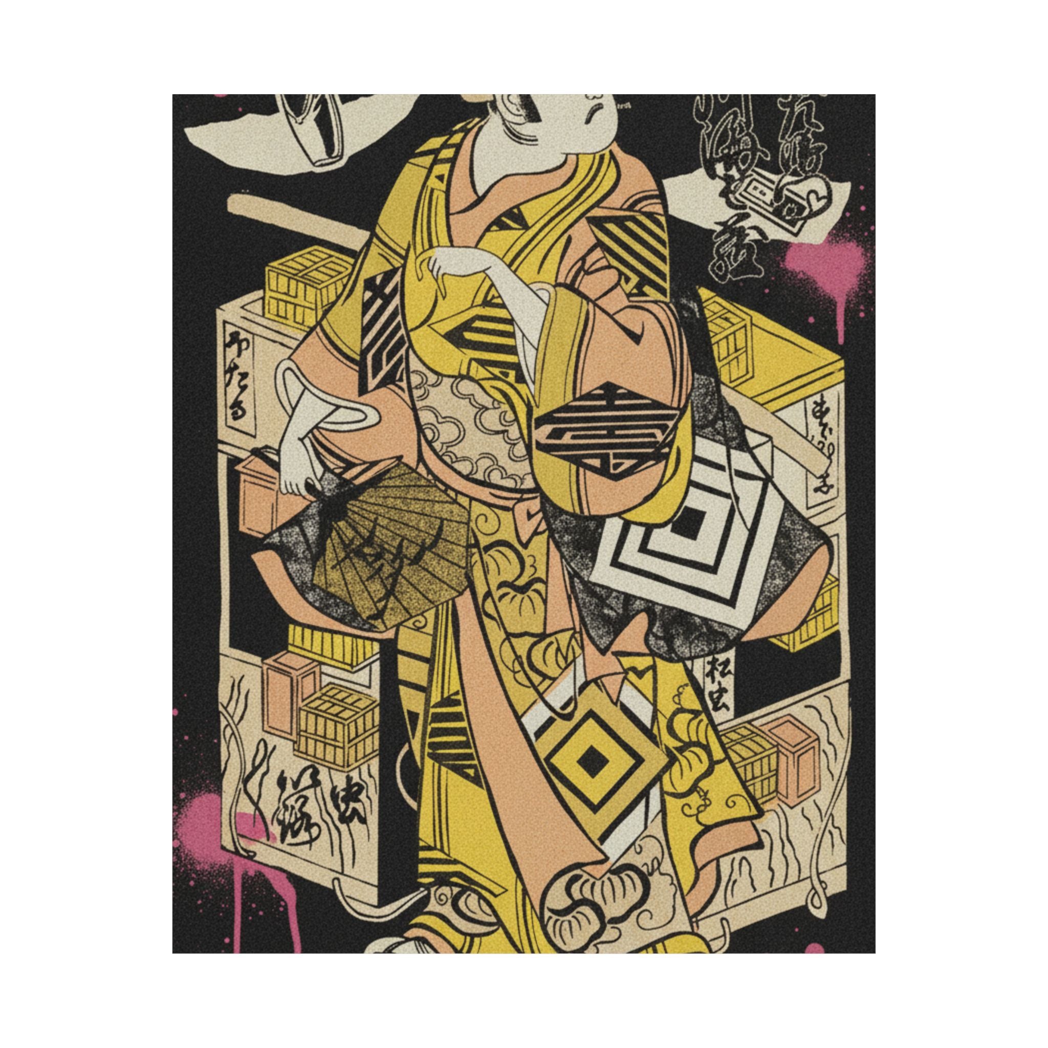 Streetwear Collage — The Actor Ichikawa Danjuro Ii, 1688–1758 — Matte Poster