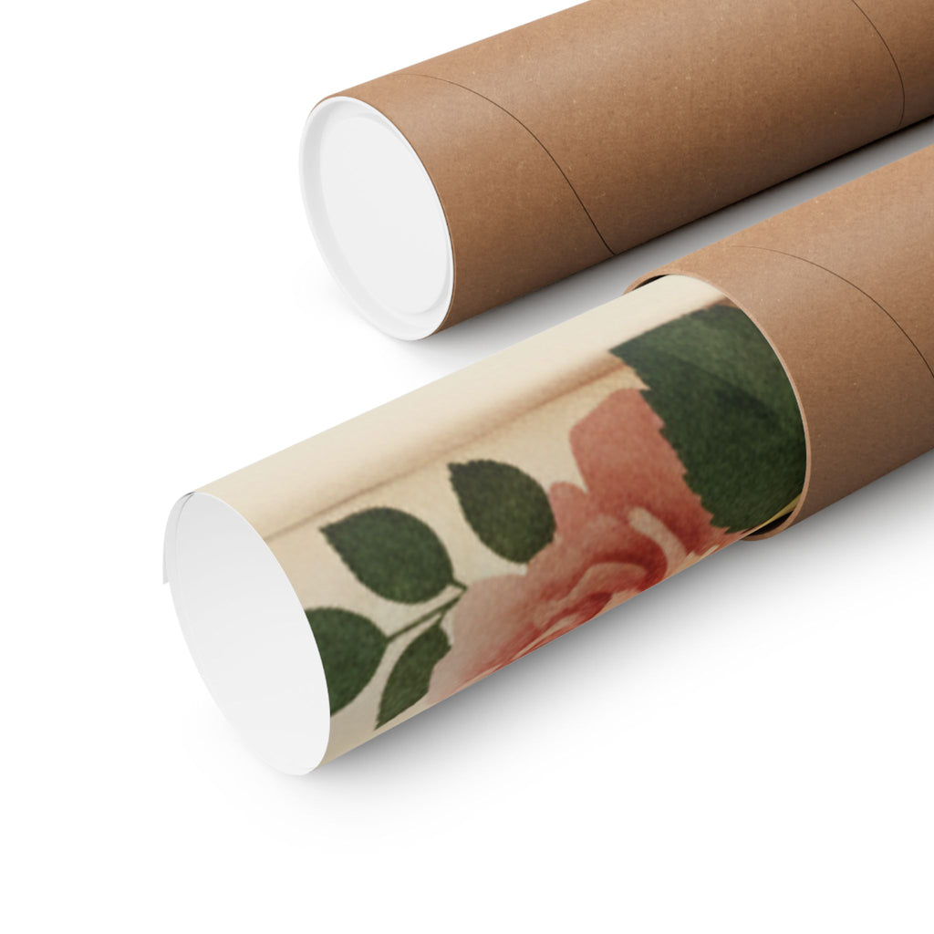 Gilded Moroccan Medallion and Pink Roses Art Poster
