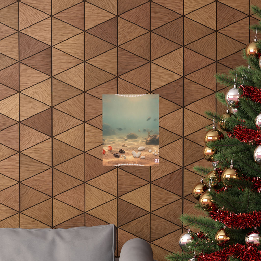 Scenic Nature — Shells Under Water — Matte Poster