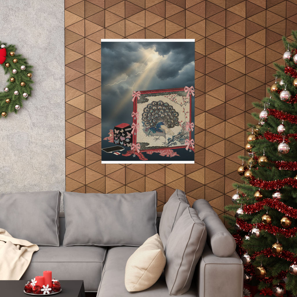 Dramatic Storm — Screen And Lady'S Work-Box — Matte Poster